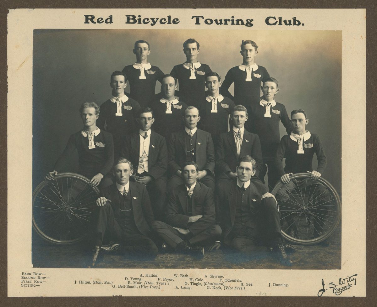 Members of the Red Bicycle Touring Club, 1912, Brisbane