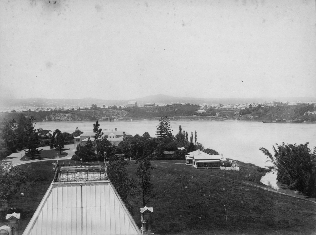 Government House, George Street, looking towards the cliffs of Kangaroo Point, 1893