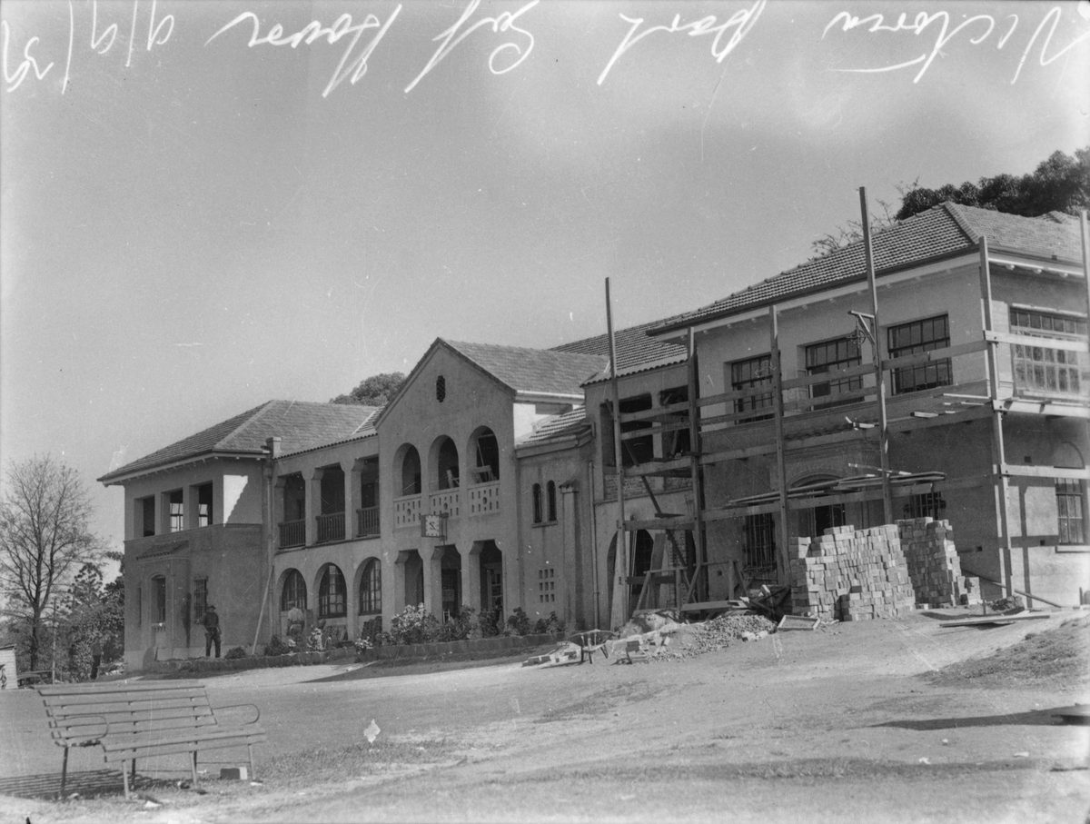 Victoria Park Golf Clubhouse during construction, Brisbane, 1939, Herston