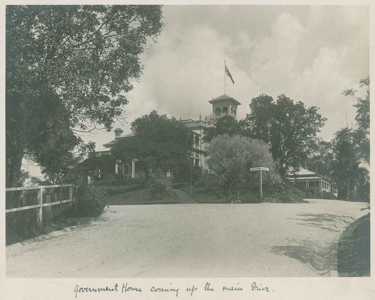 View of Government House from the main drive, Brisbane, 1915, Paddington
