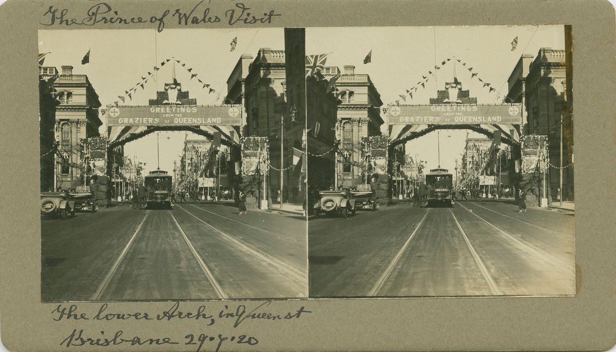 Graziers arch in Queen Street, Brisbane, 1920, Brisbane City