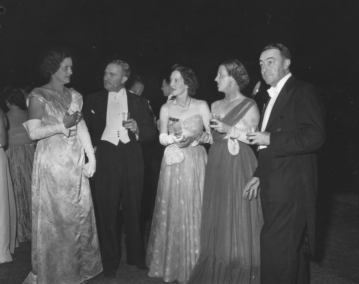 Guests pictured at the Royal Ball, Brisbane, 1954