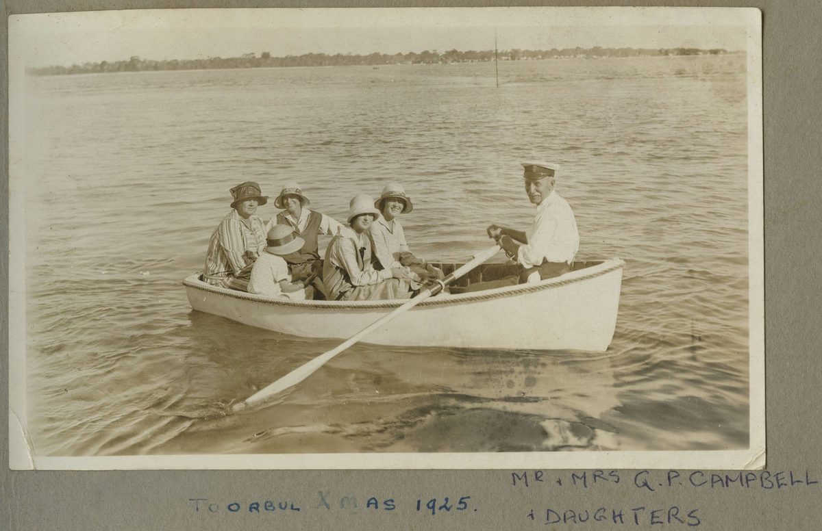 Mr & Mrs G. P. Campbell and their daughters, Toorbul (1925)