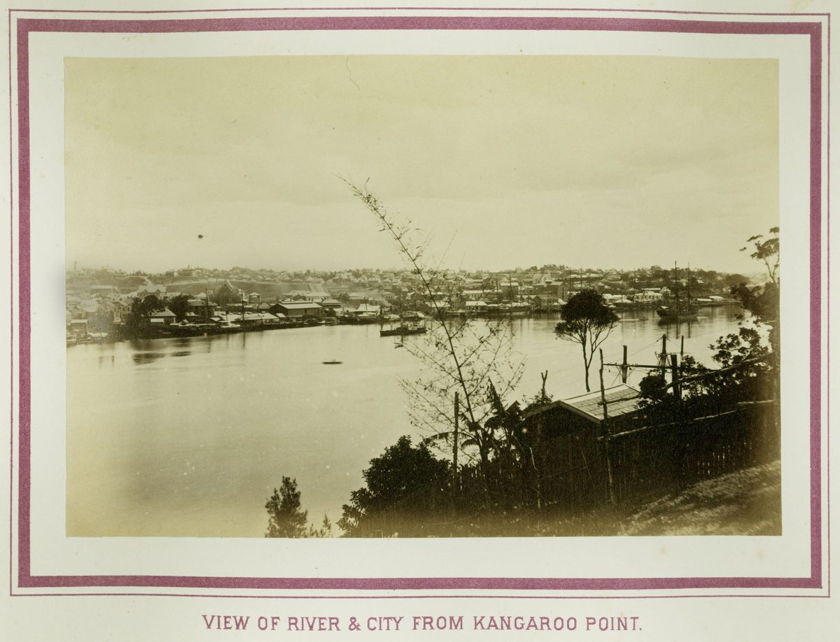 Early view of the city of Brisbane from Kangaroo Point (1873)
