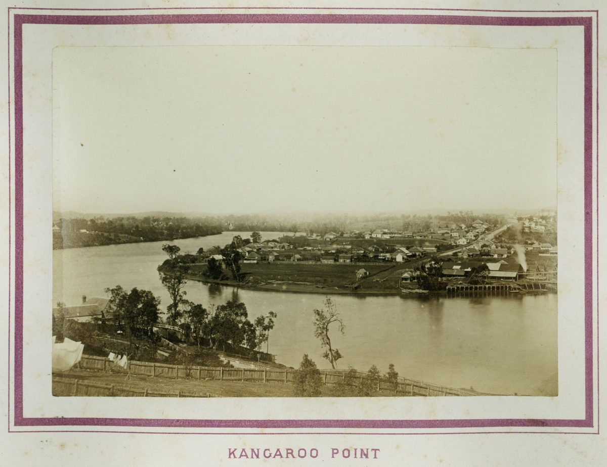 Looking across the Brisbane River to Kangaroo Point, Brisbane (1873)