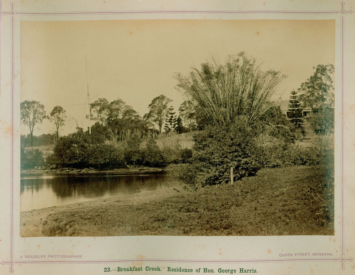 Garden of the residence of Hon. George Harris, Breakfast Creek, Brisbane, 1874