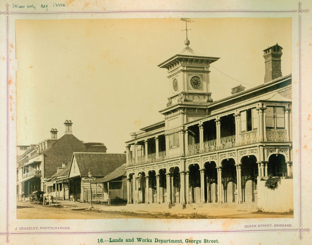Lands and Works Department in George Street, Brisbane, 1874, Brisbane City