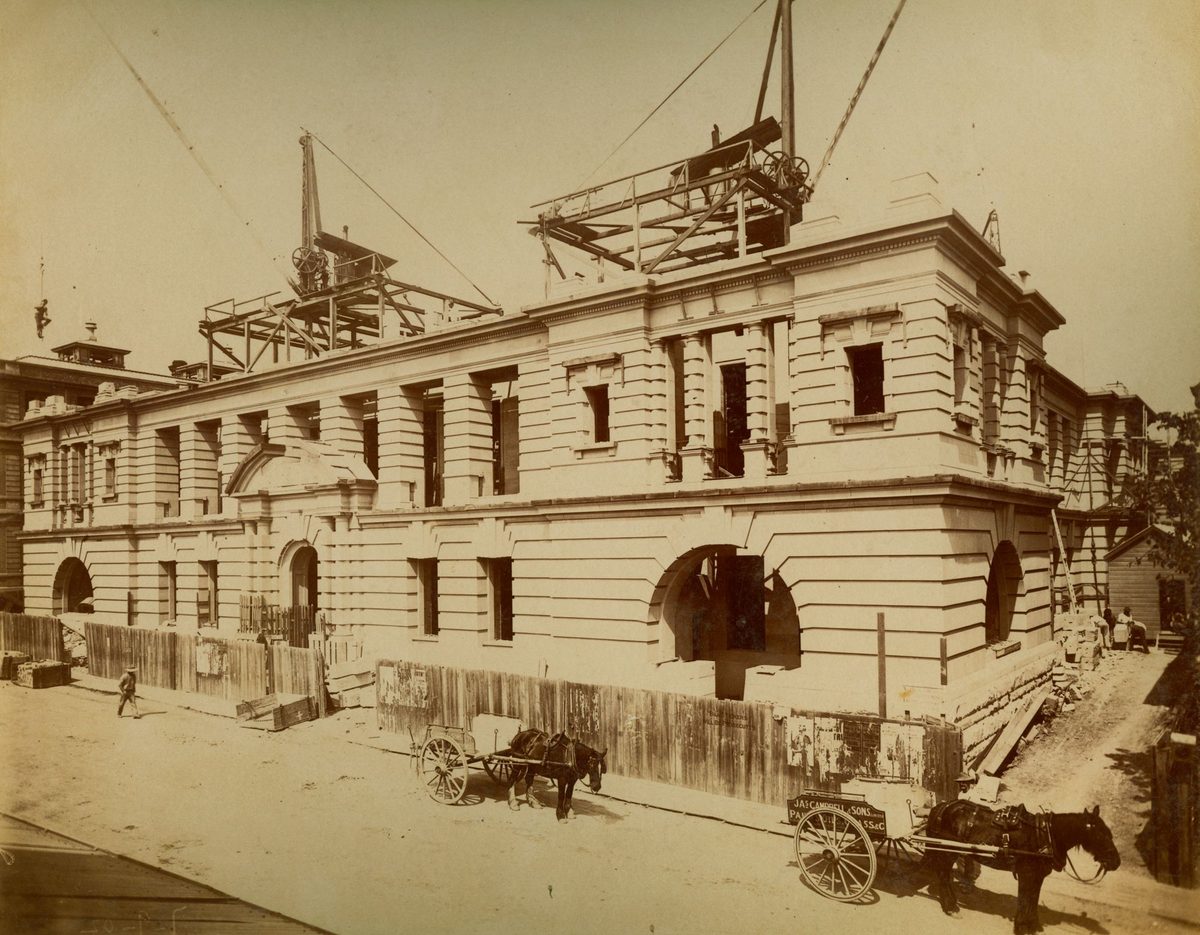 Construction of the new Lands and Survey Offices, Brisbane (1902)