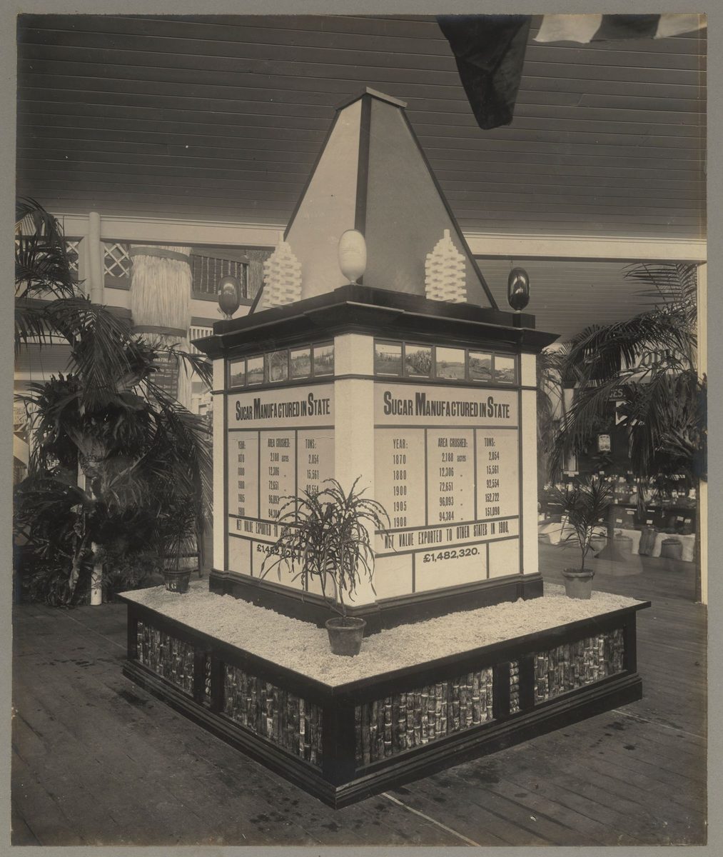 Sugar display at the Jubilee Exhibition, Brisbane, 1909, Bowen Hills