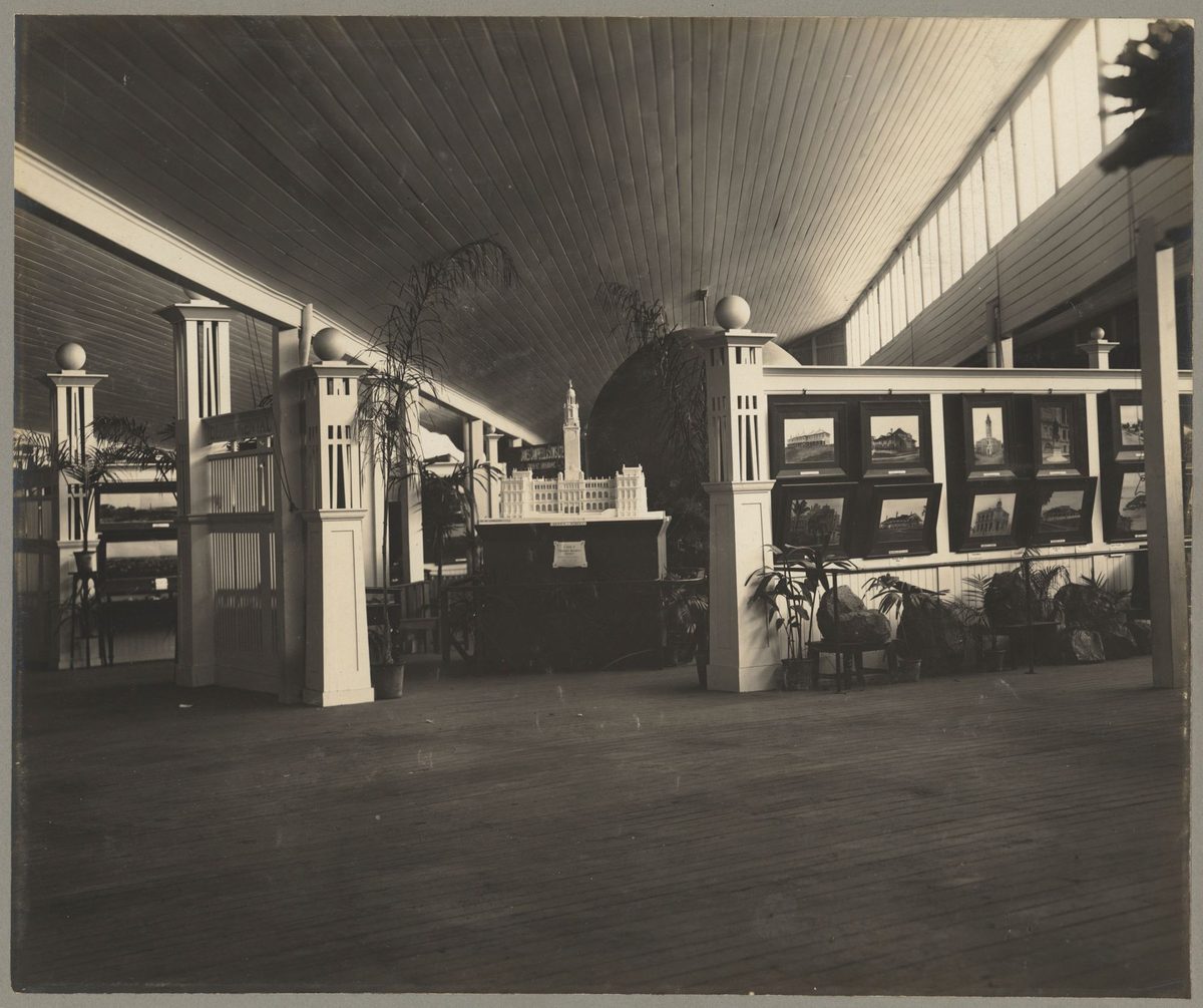 Model of the proposed Treasury Building shown at the Queensland Jubilee Exhibition, Bowen Hills (1909)