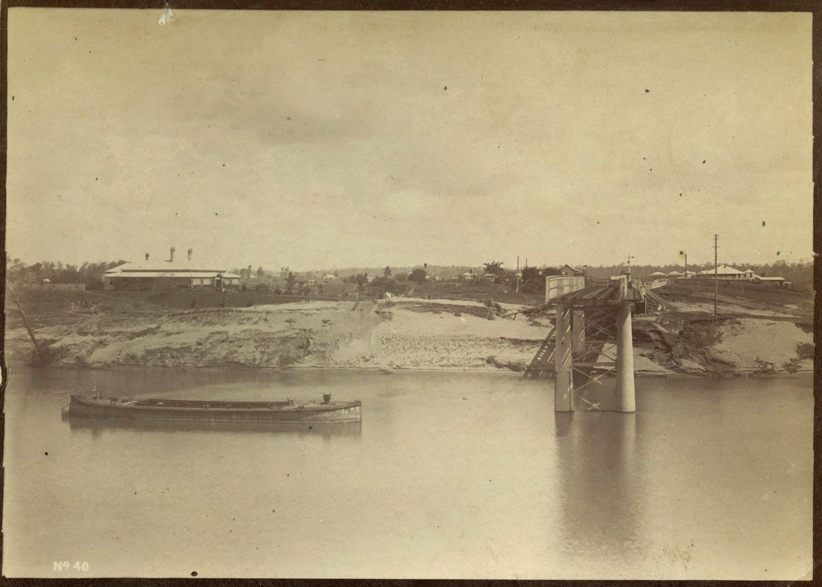 Collapse of the Indooroopilly Railway Bridge after the 1893 flood