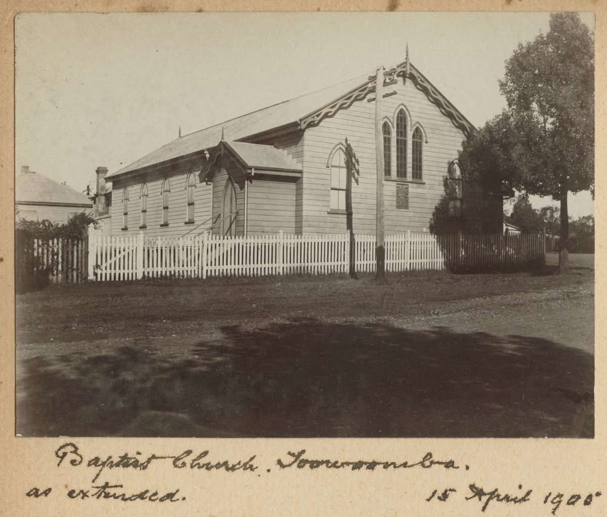 Baptist church in Toowoomba, 1905, Ipswich