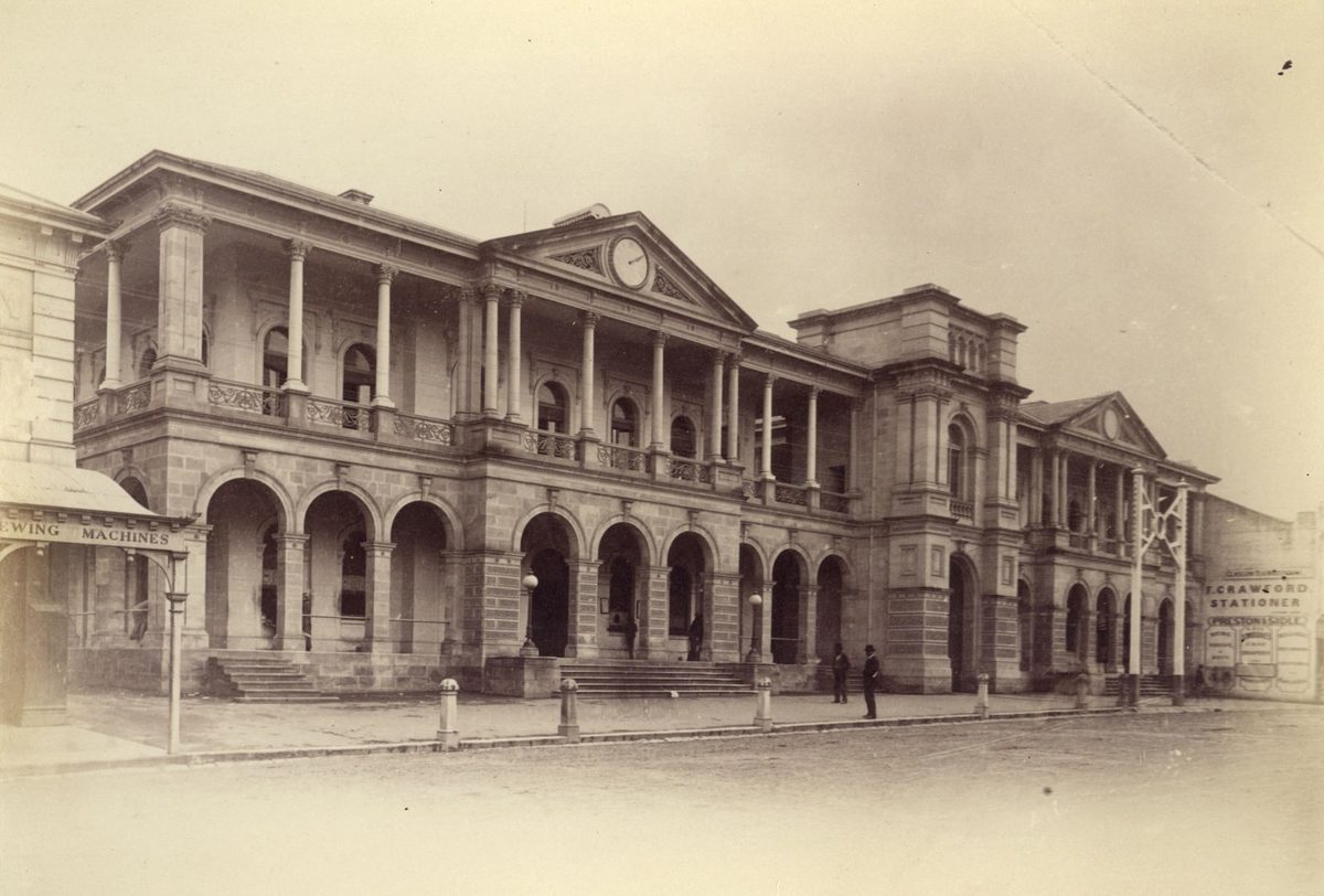 Brisbane Post Office building in Queen Street, Brisbane, 1884, Brisbane City