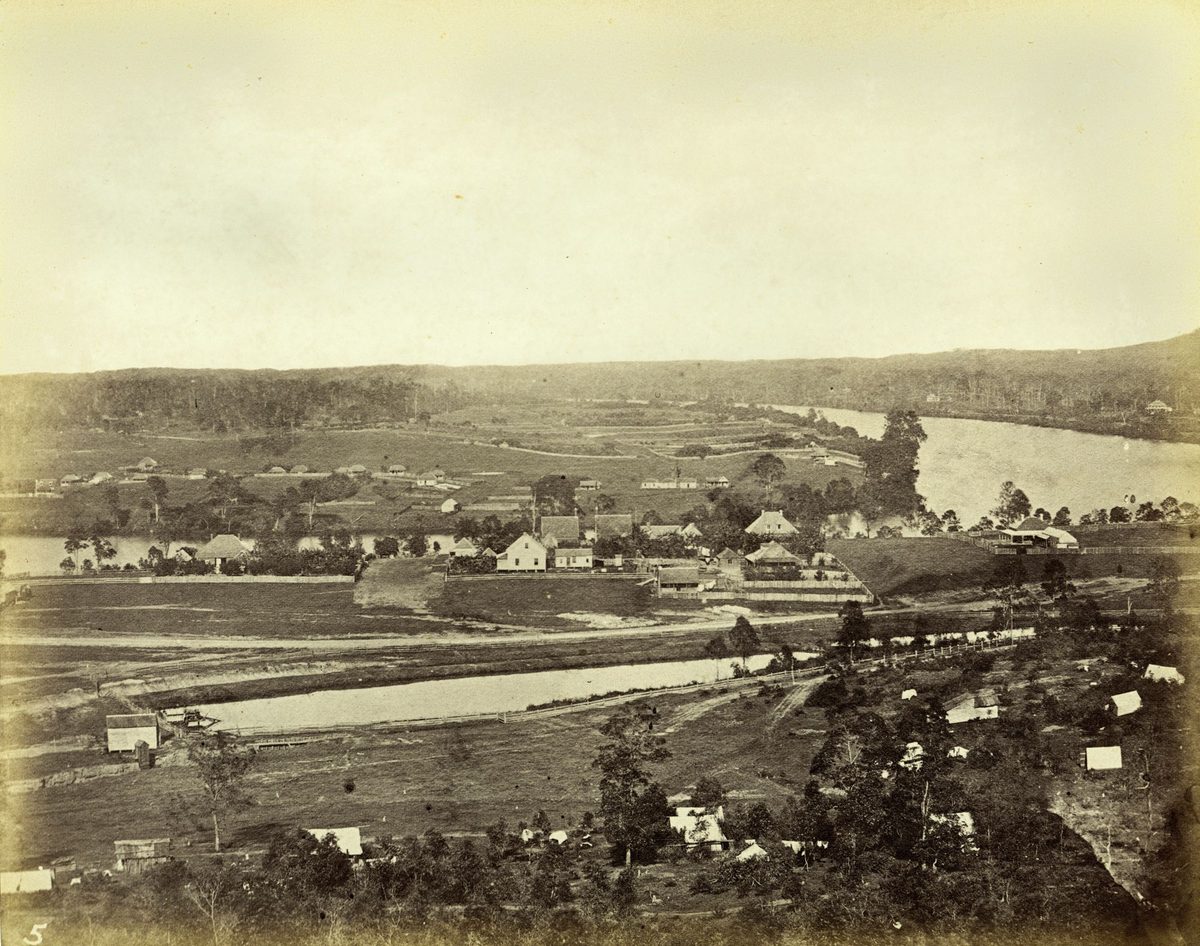 Early scene of Brisbane, 1862