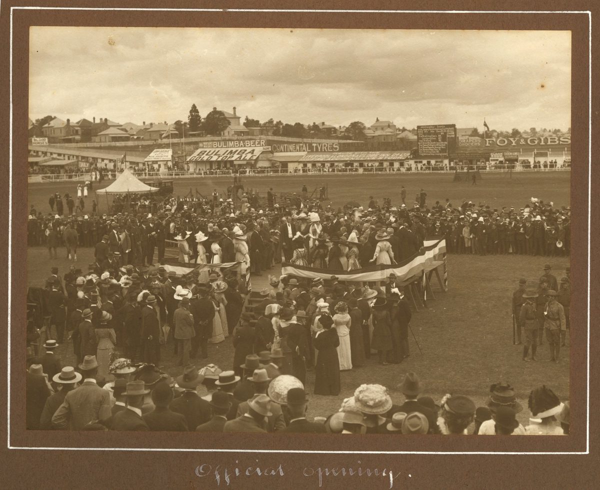 Official dais at the Exhibition, Brisbane, 1912