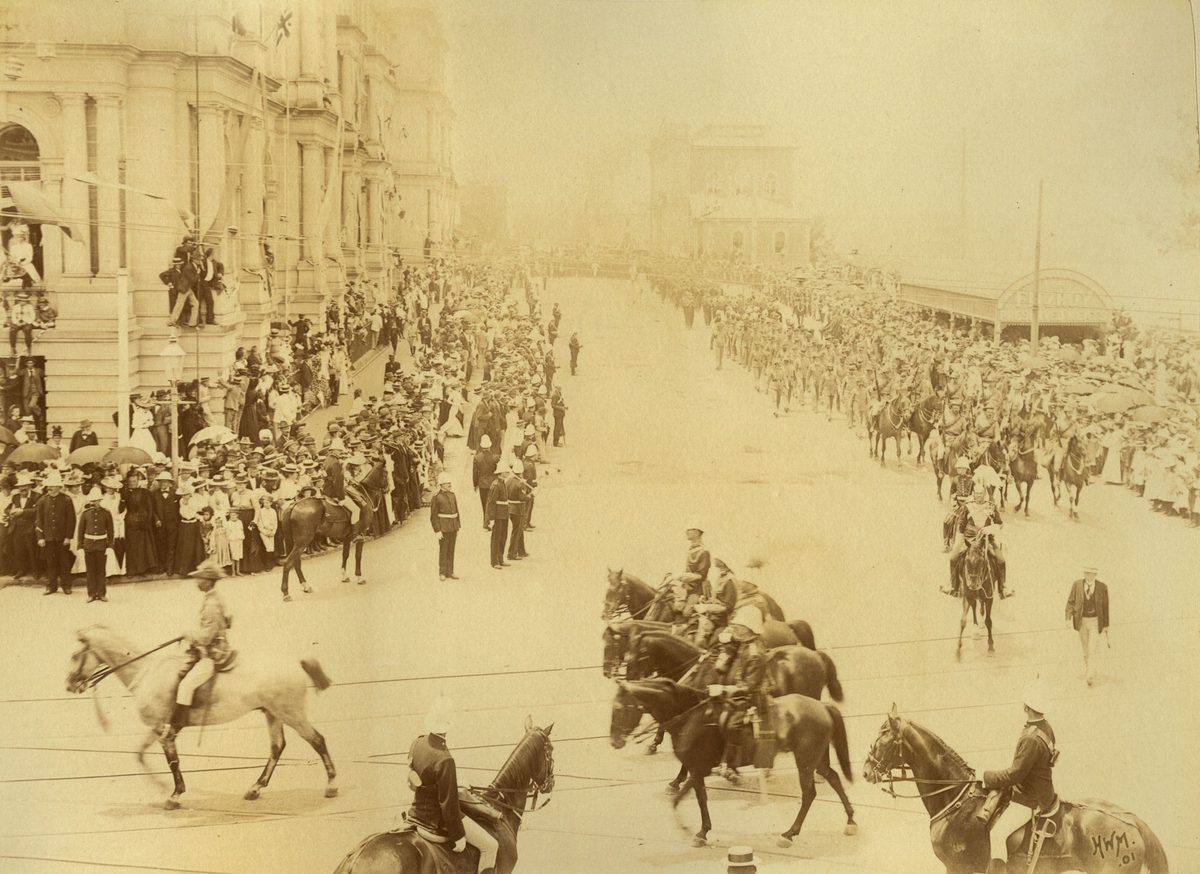 Parade of Imperial troops in Brisbane, 1901