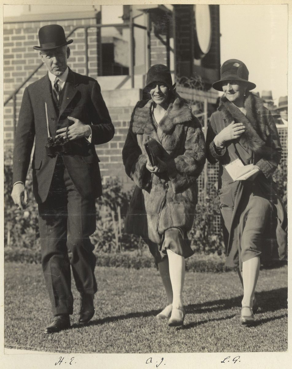 Sir John Goodwin, Amy Johnson and Lady Goodwin, Brisbane, May 1930