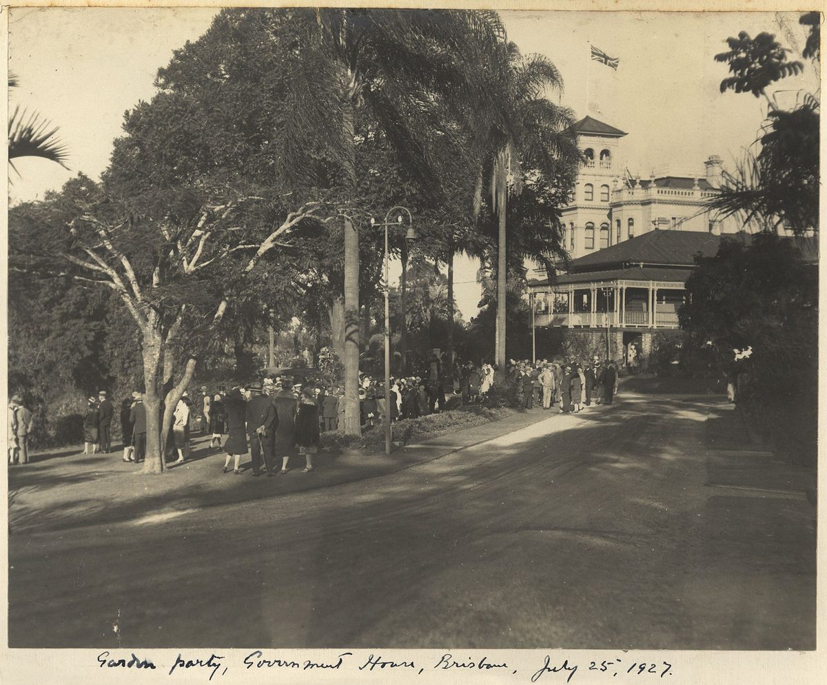 Garden Party in the grounds of Government House, Brisbane, 1927, Bardon
