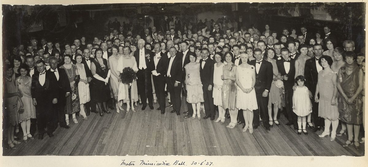 Sir John and Lady Goodwin at the Mater Hospital charity ball, June 1927, South Brisbane