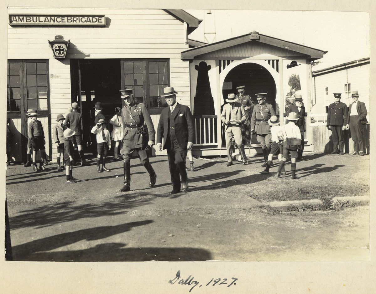 Governor of Queensland, Sir John Goodwin on a visit to Dalby, Queensland, 1927, Brisbane