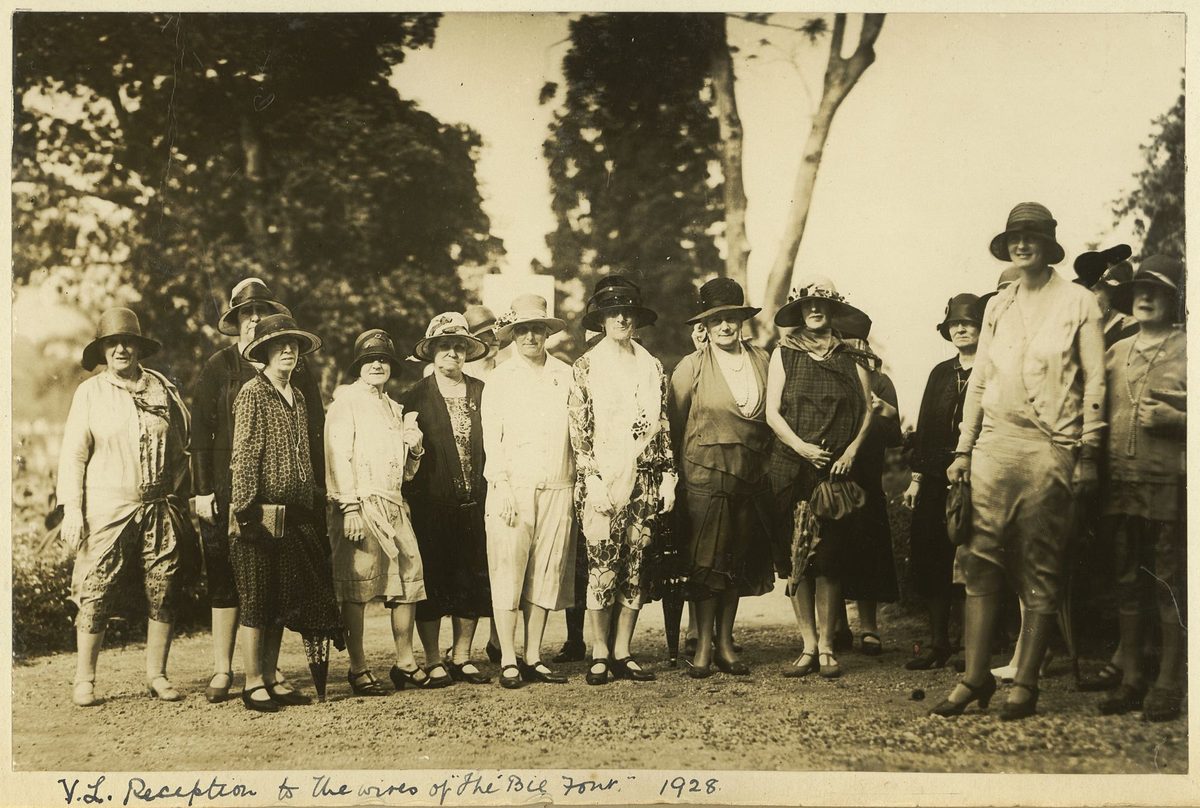 Women of the Victoria League in Queensland at a commemorative event, 1928, Brisbane