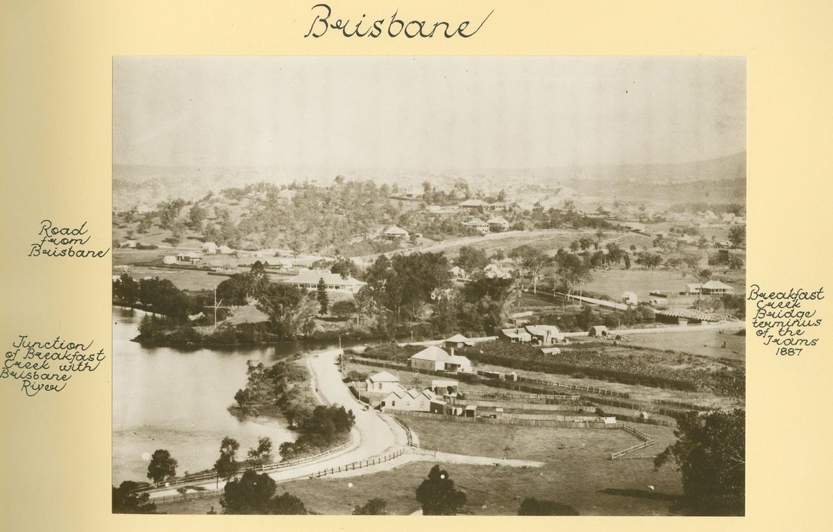 View of the junction of Breakfast Creek and Brisbane Rivers just outside Brisbane (1887)