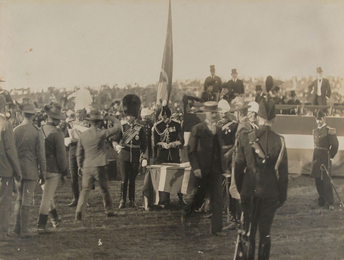 Official welcome for the Duke and Duchess of Cornwall and York in Brisbane, 1901