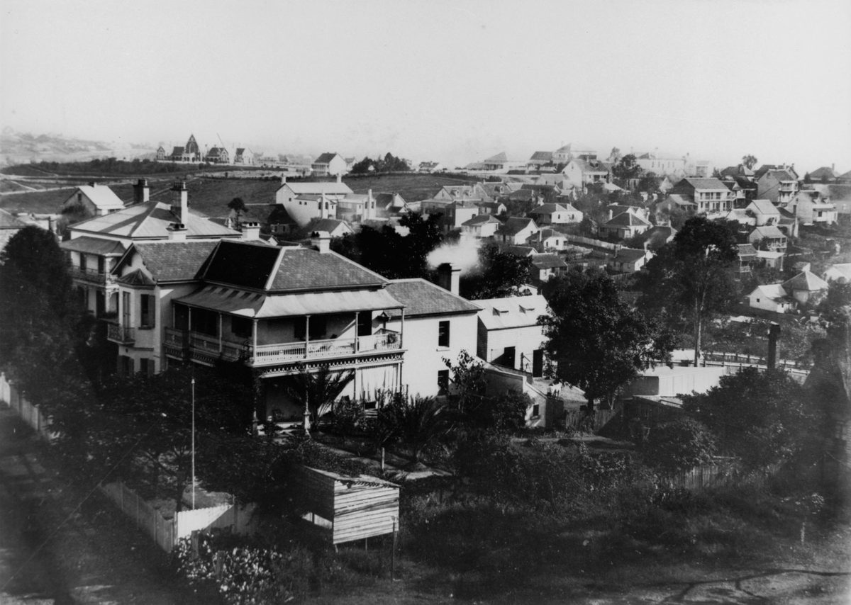 Houses in Spring Hill, Brisbane, 1886