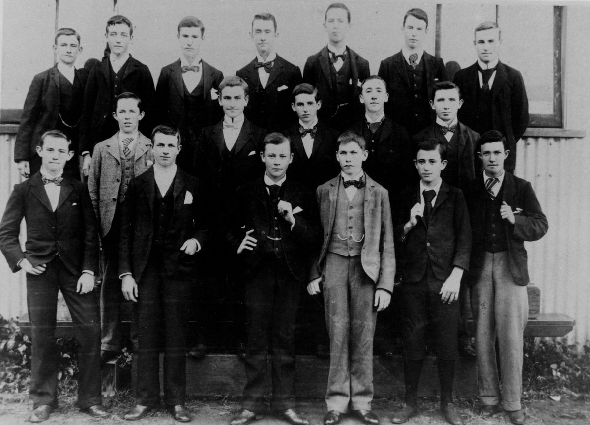 Young men from the Civil Service Class at Nudgee College, Brisbane, 1898