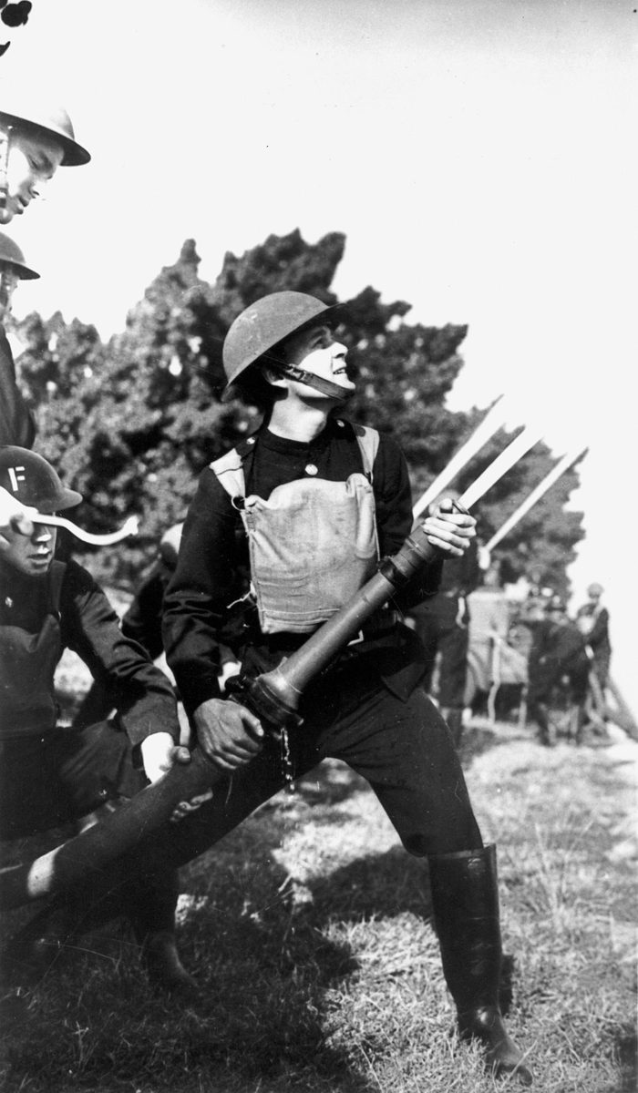 Firefighting display in the Domain, Brisbane, August 1942, Brisbane City