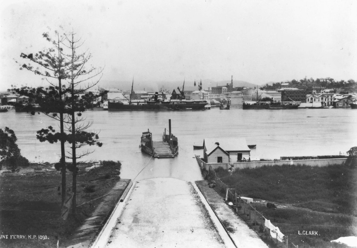 Edward Street ferry, Brisbane, 1893, Brisbane City