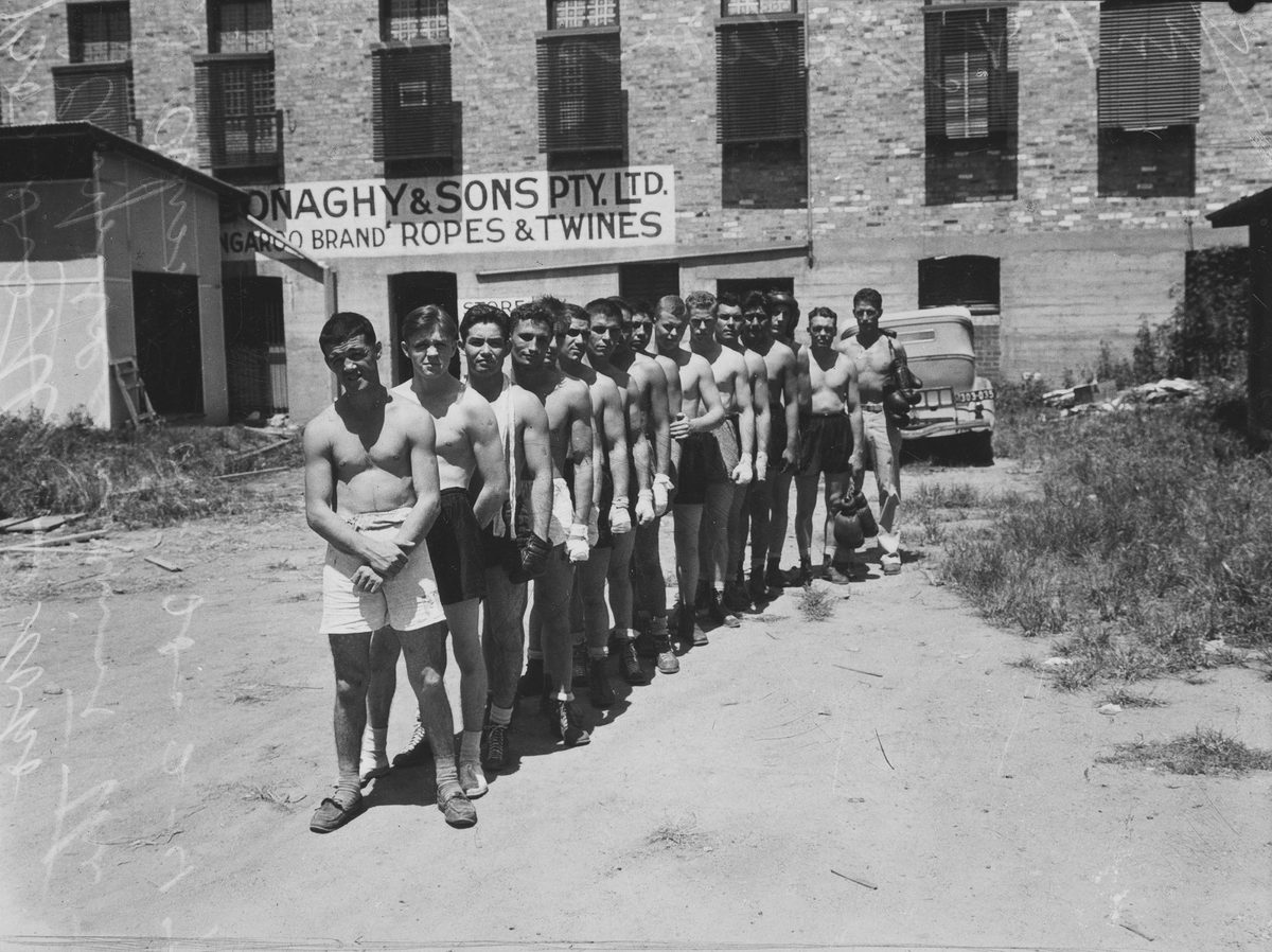 Members of the US servicemen's boxing team, Brisbane, February 1943