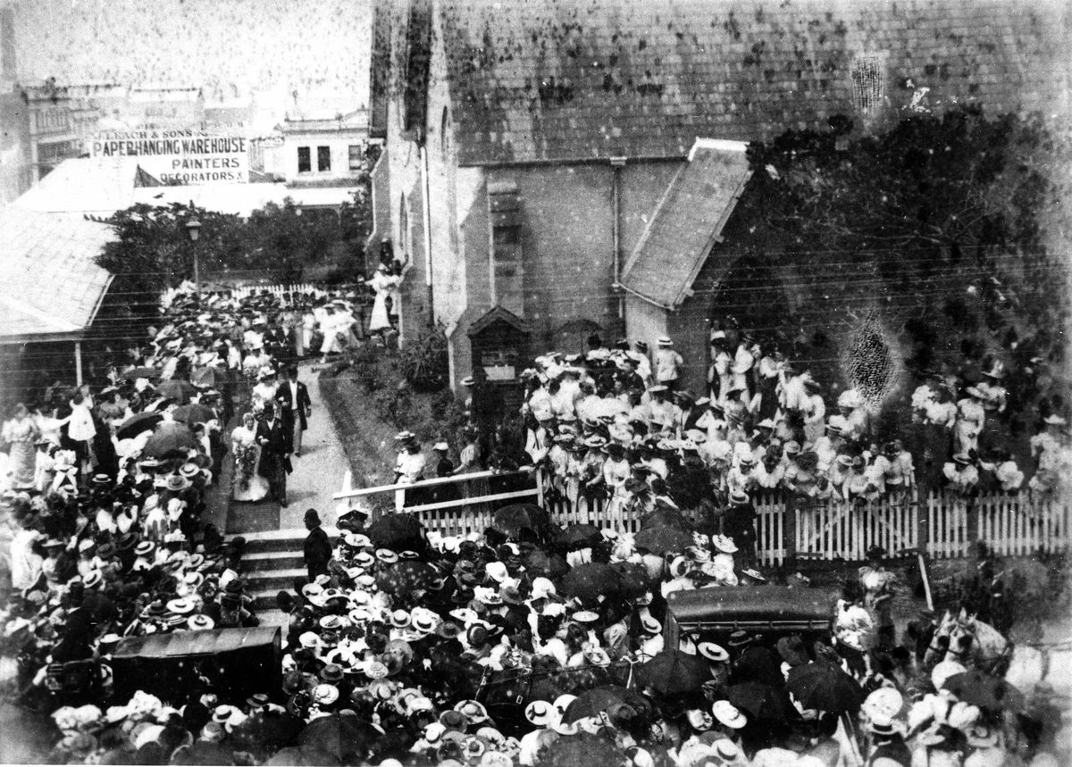 Wedding of Miss Evelyn Mary Griffith at St John's Pro Cathedral, 1894, Brisbane City