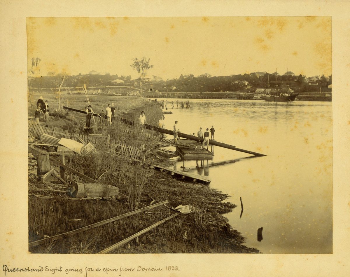 Queensland Eight going for a spin from Domain, 1893, Brisbane