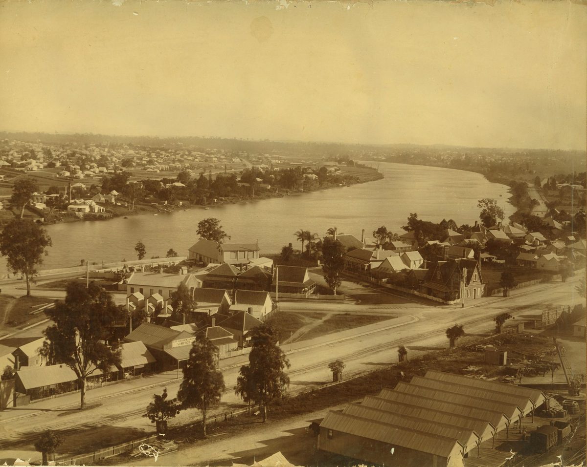 Looking over the Brisbane River to West End, Brisbane, 1897, Brisbane City