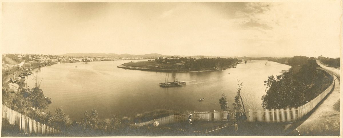 Panoramic view taken from River Terrace, Kangaroo Point over the Brisbane River, 1915