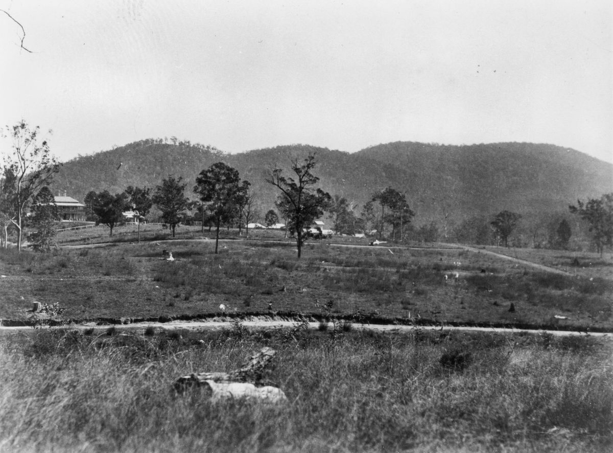 Looking across the pastures of the Glen Lyon estate to the mountains, 1929, Ashgrove