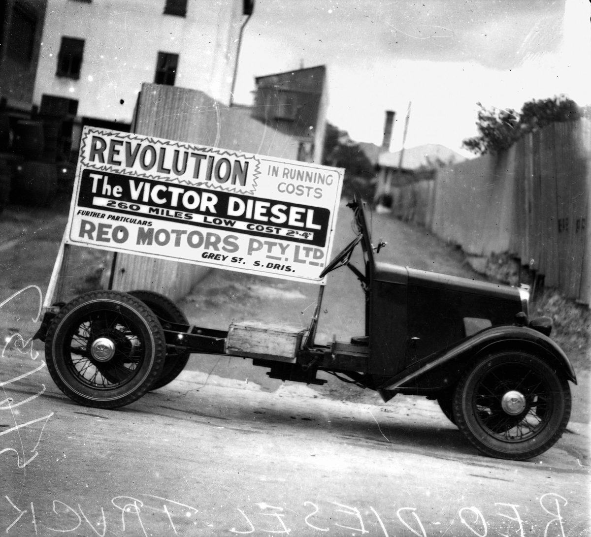 Jowett Eight commercial chassis with diesel engine, 1937, South Brisbane