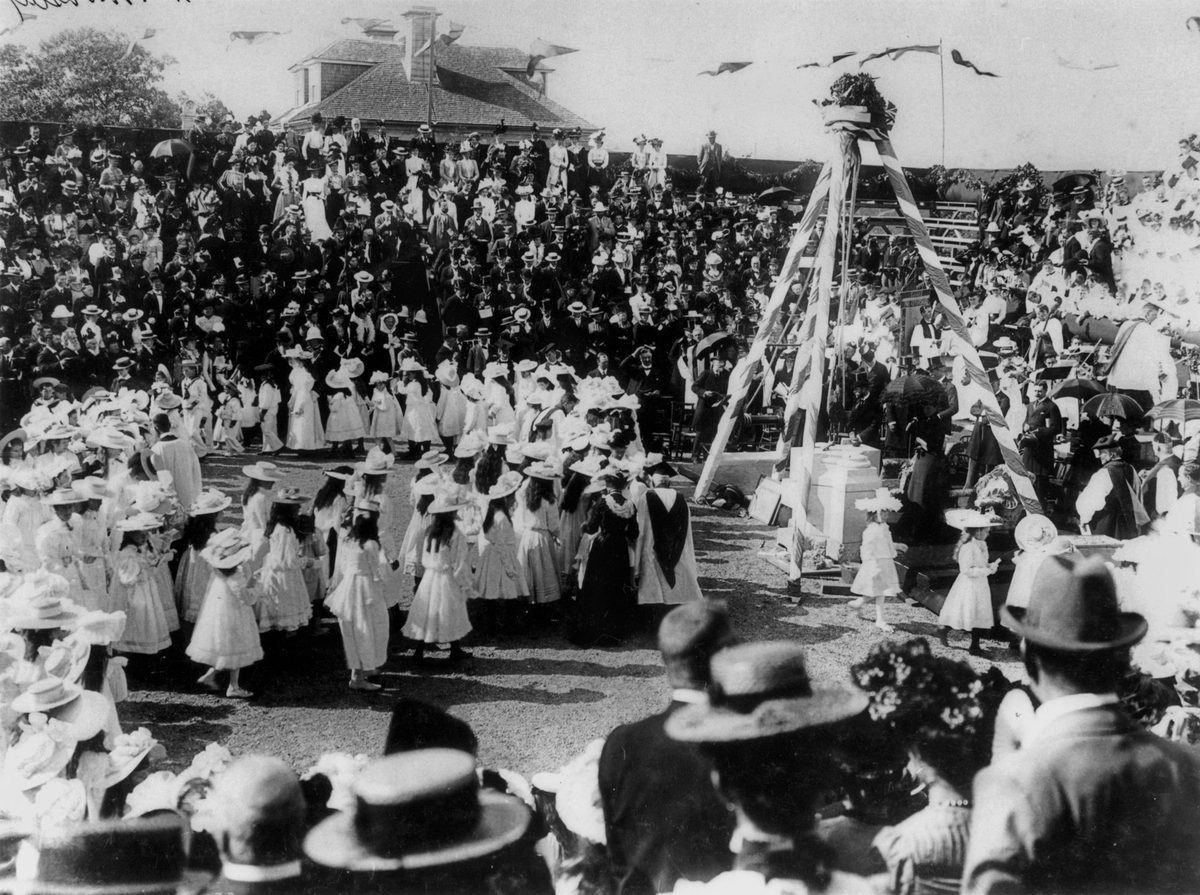 His Royal Highness, the Duke of Cornwall and York laying the foundation stone of the Cathedral of St John the Evangelist, Brisbane, 1901, Brisbane City