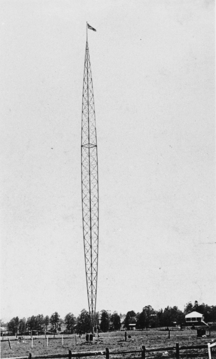 Flagpole at Lahey's Sawmill in Sherwood, Brisbane, 1918