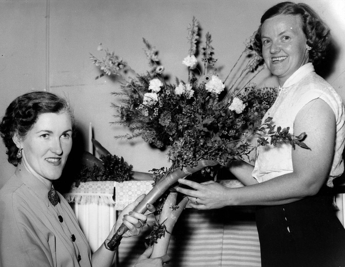 War Widows' Guild display at the Chelsea Flower Show, Brisbane, 1954