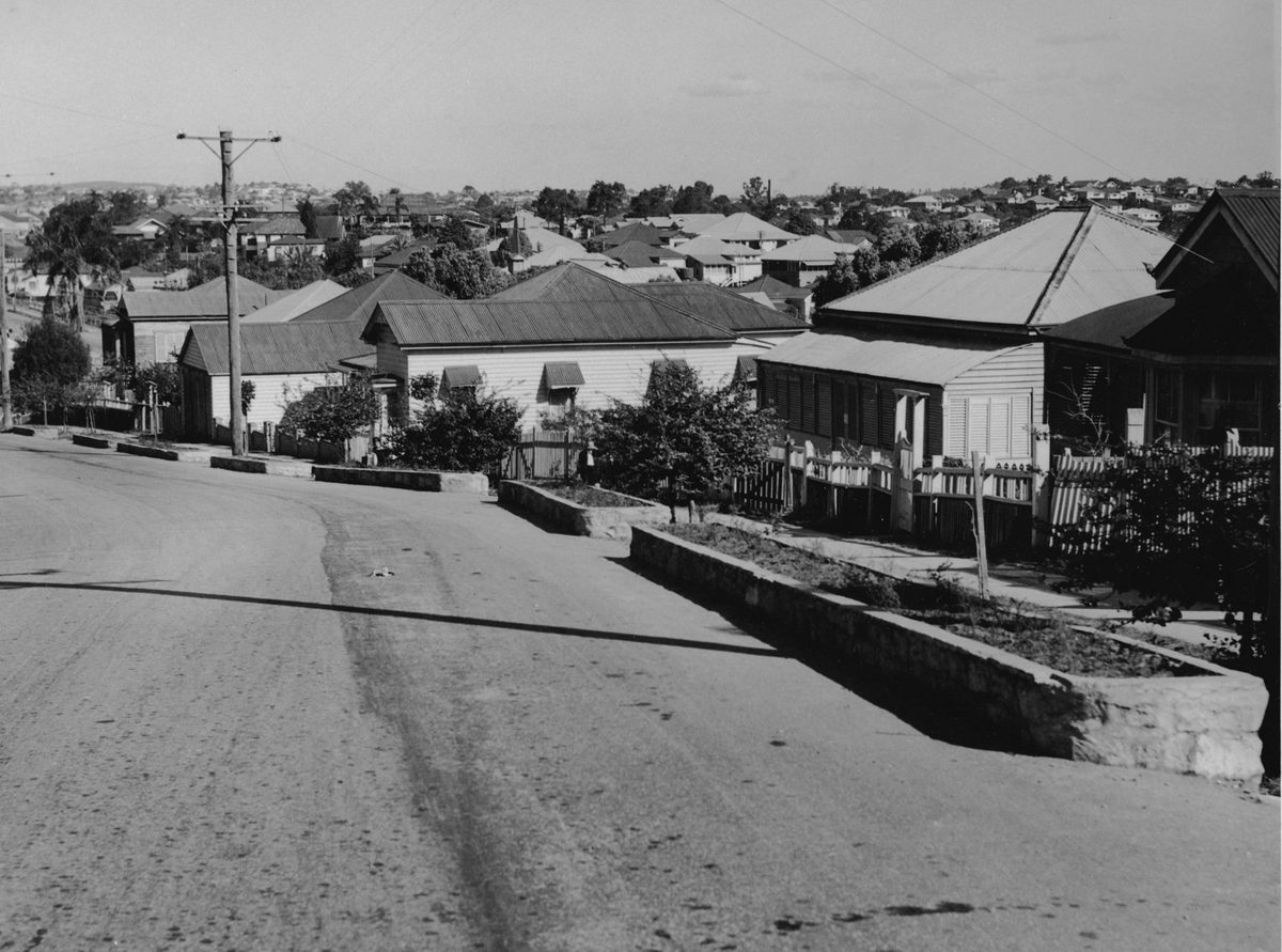 Fernberg Road in the suburb of Rosalie, Brisbane, 1950