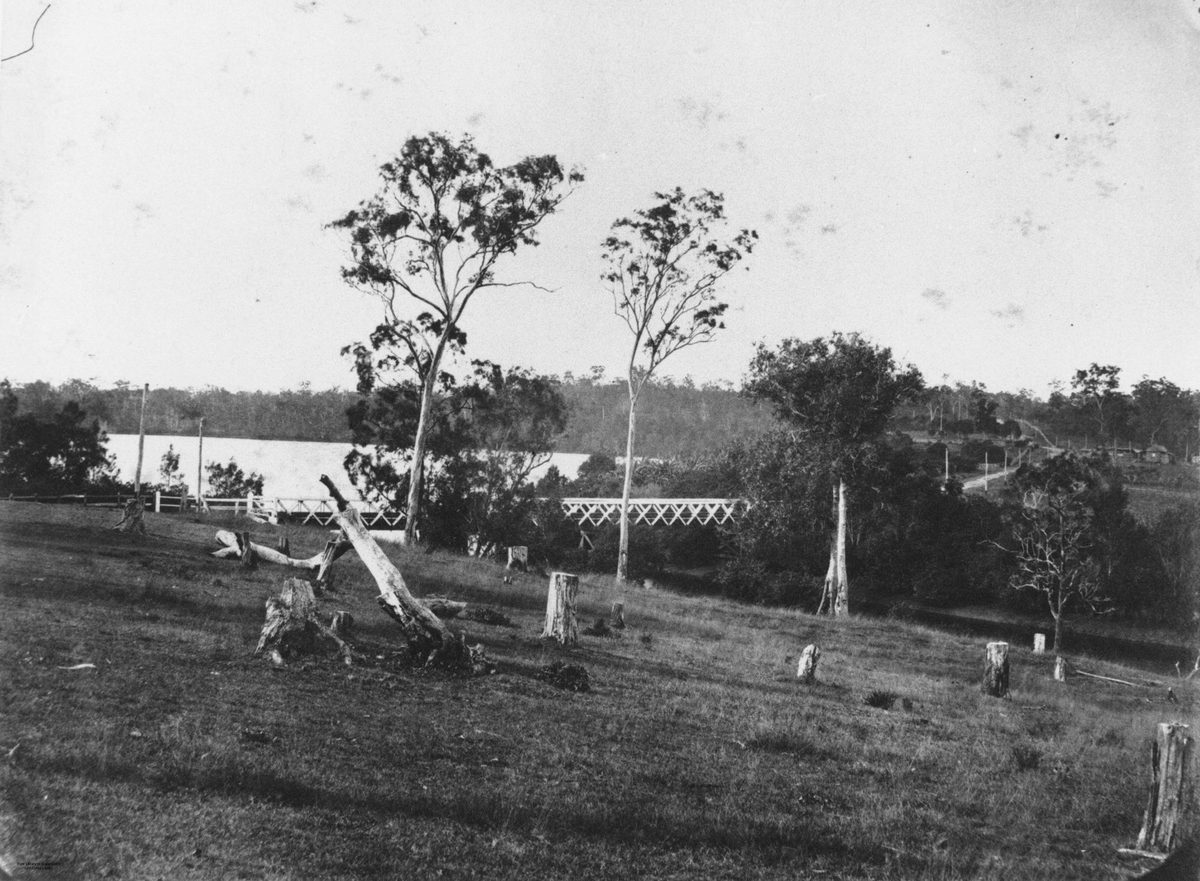 View of the Norman Creek Bridge, Brisbane, 1875