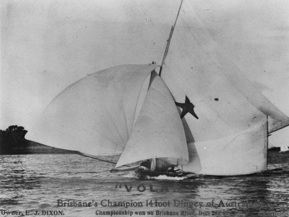 Volant a champion 14 foot dinghy in Brisbane, 1907