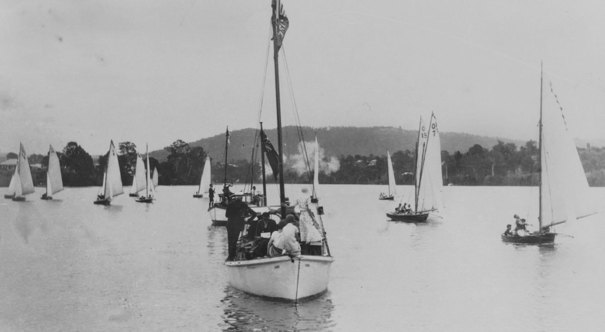 Parade of sailing boats, 1931, Brisbane