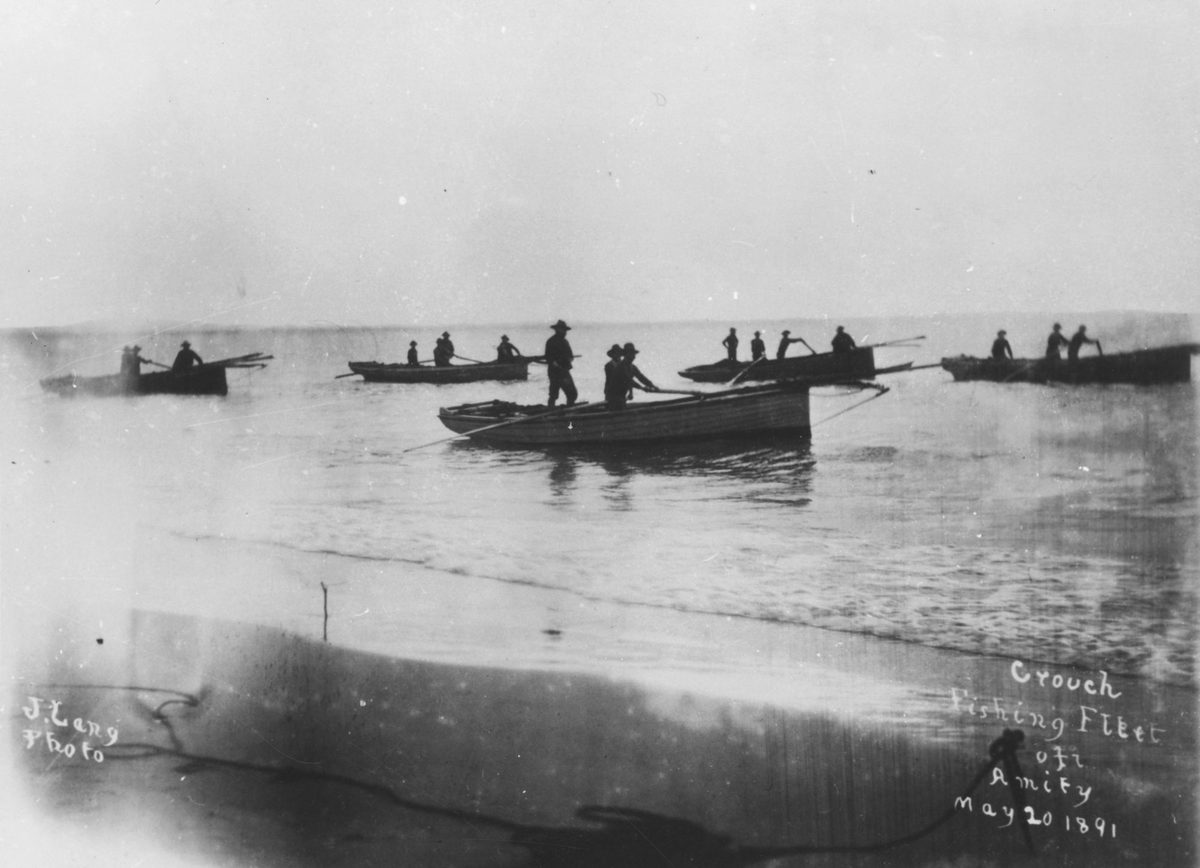 Crouch fishing fleet off Amity Point, Queensland, 1891