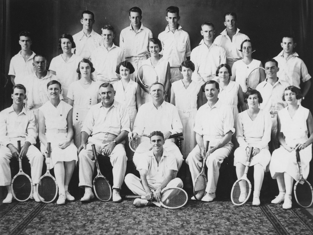 Members of the S.L.T.A. combined team ready to visit Sydney, 1933, Brisbane