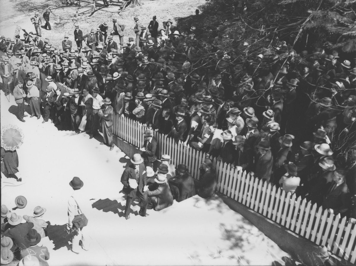 Unemployed meeting, Brisbane, September 1938
