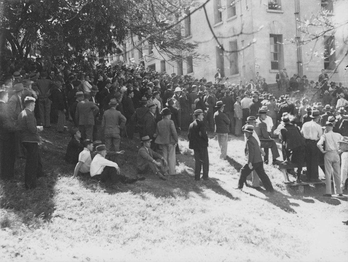 Unemployed meeting, Brisbane, September 1938