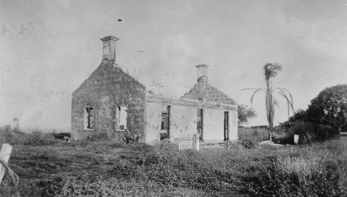Remains of a stone house on St. Helena Island, 1939, St Helena Island